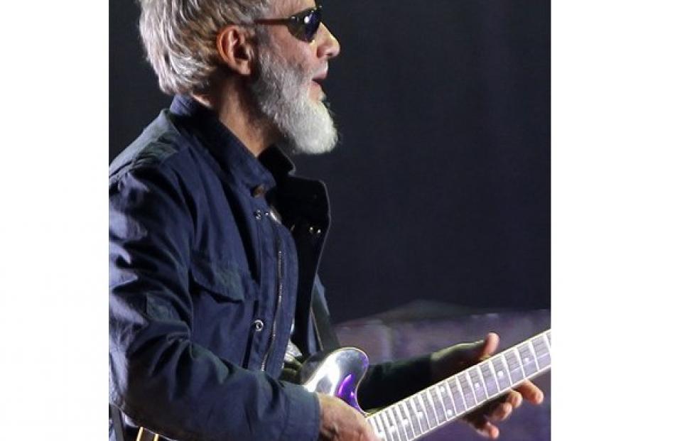 Yusuf Islam, previously Cat Stevens, does a soundcheck for his concert at the Bercy Palace, in...