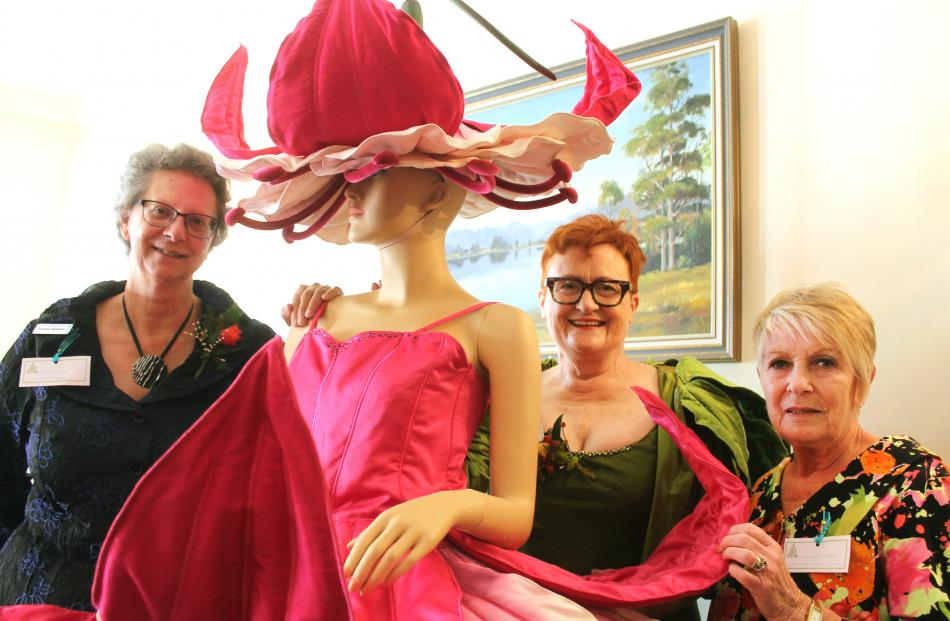 Association of NZ Embroiderers' Guild national president Trish Hughes, of Whangarei, costume and...