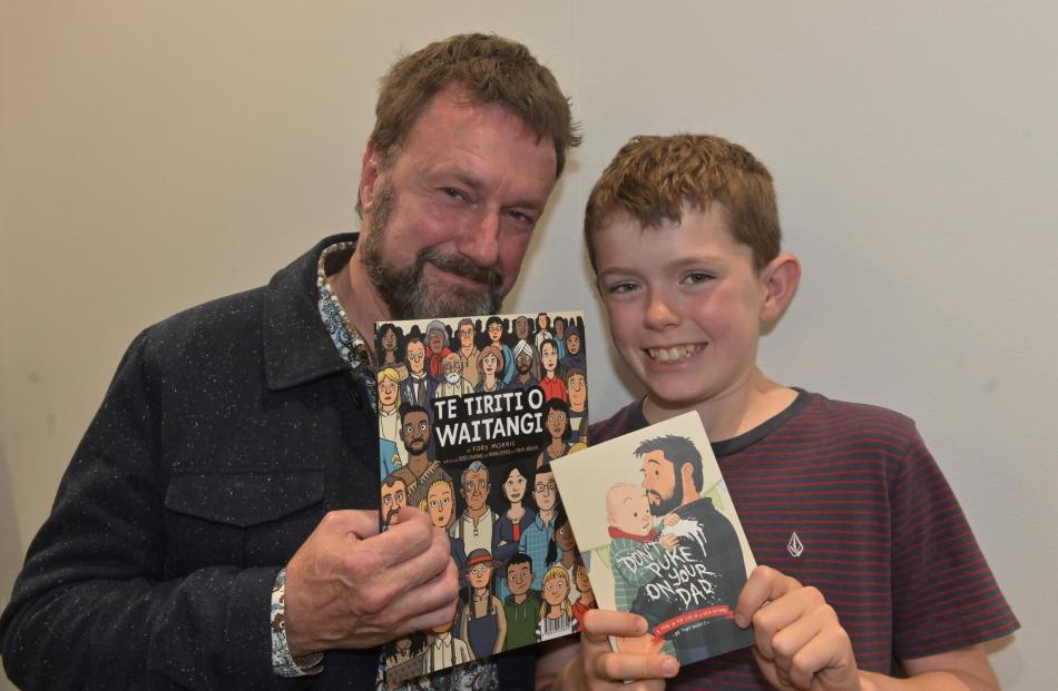 Ian McGee and his son Sam (11), of Dunedin.