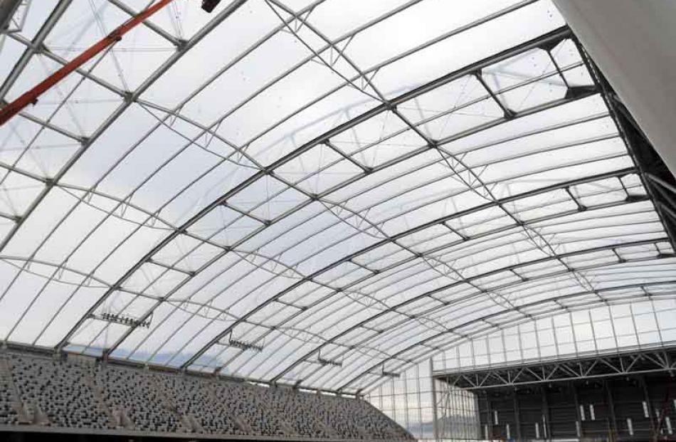 Forsyth Barr Stadium nears completion.