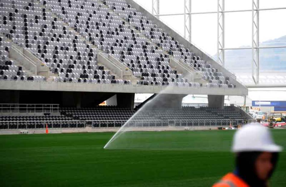 Forsyth Barr Stadium nears completion.