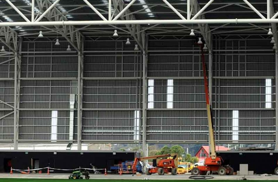 Forsyth Barr Stadium nears completion.