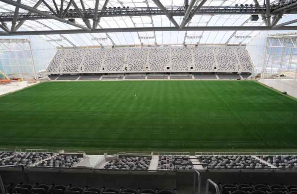 Forsyth Barr Stadium nears completion.