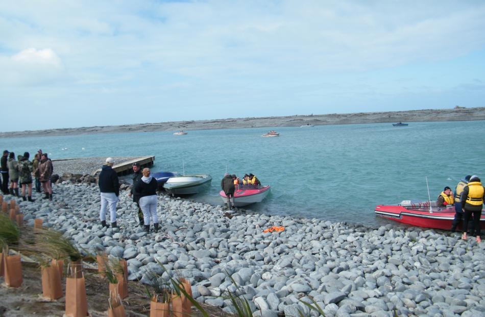 Passengers take advantage of the excursions on offer.