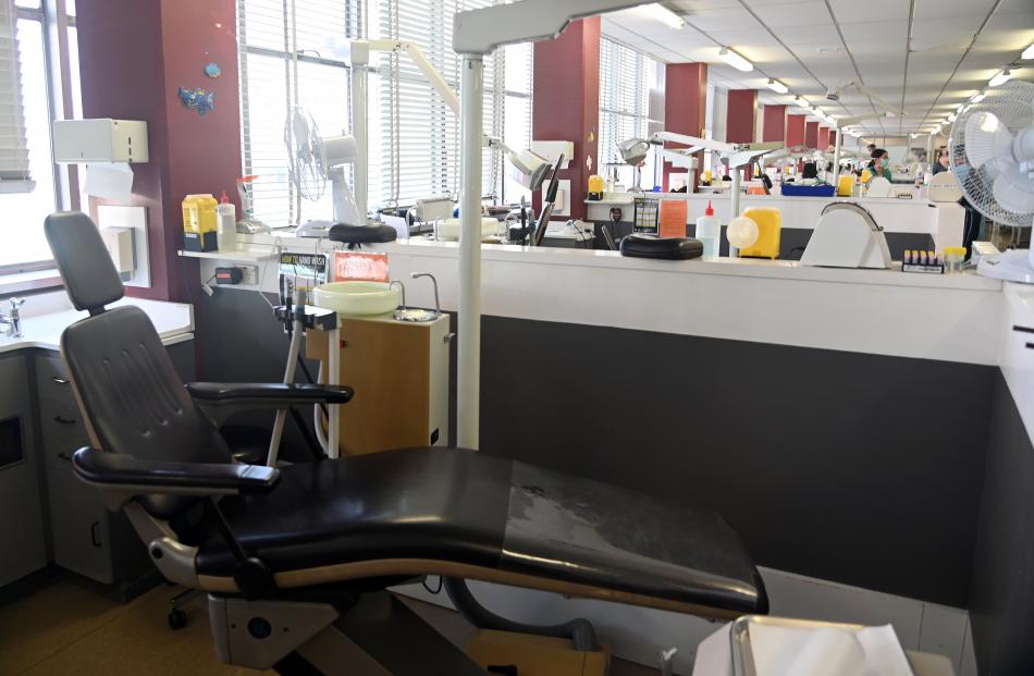 A chair inside the present dental building.