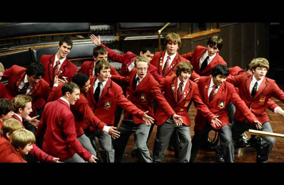 The Waitaki Boys' High School choir.