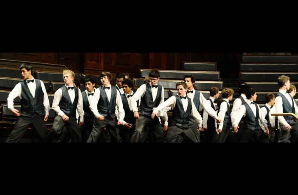 The Otago Boys' High School choir.