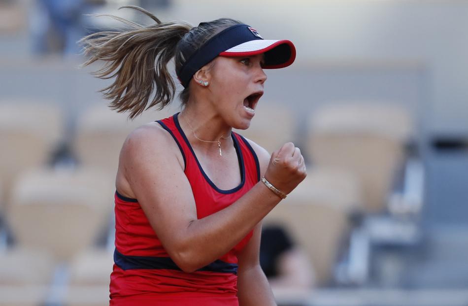 Sofia Kenin won her match against Serena Williams. Photo: Reuters 