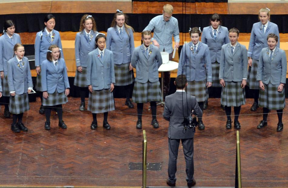 Sings Hilda ( St Hilda's Collegiate School ) perform during the Big Sing at the Dunedin Town Hall...