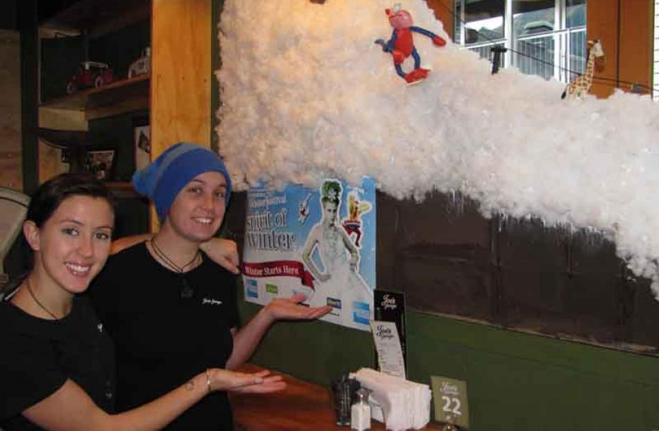 Joe's Garage waitress Tara Friedl (left) and chef Keri Wingate created 'Hope for Snow' from...