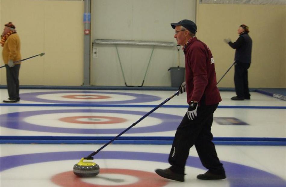 Merv Jamieson, of Naseby, is an advocate for stick curling. He says the stick curling version...