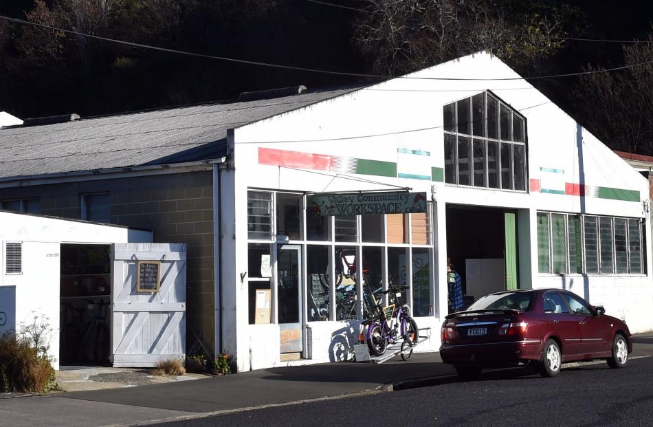 The unassuming Valley Community Workspace building on Allen St, North East Valley. A but like the...