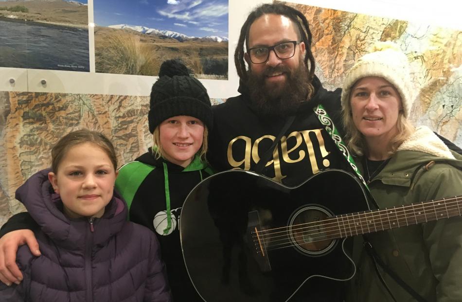 Tamai (9), Neihana (11), Tim and Jodi Riwhi, of Alexandra.