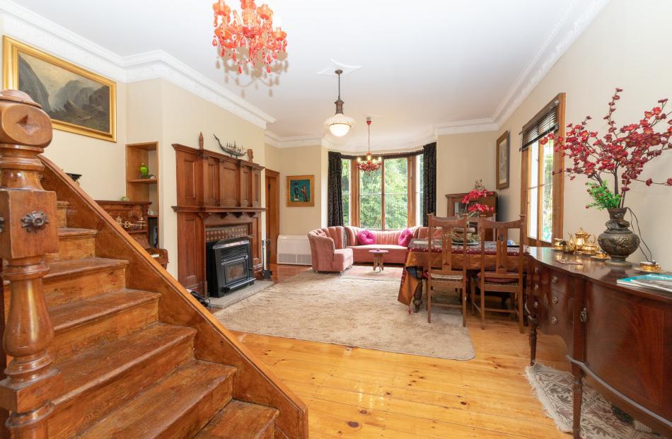 A rimu fire surround is a feature of the living area. The fireplaces, although not original, are...