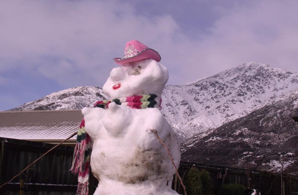 'Betty Boob', built in Gill Tankard's Lake Hayes Estate garden, to promote breastfeeding for...