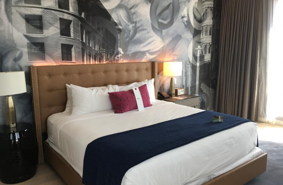 A touch of Hollywood glamour features at Hotel Indigo, in LA's historic core. PHOTO: PAM JONES