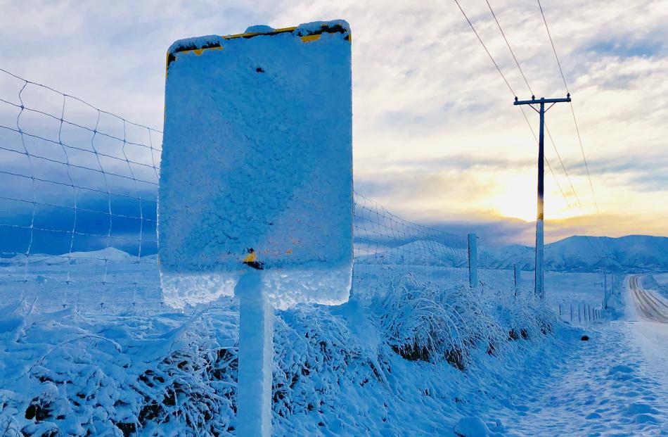 Naseby was a winter wonderland yesterday. Photo: Andrew McNeill