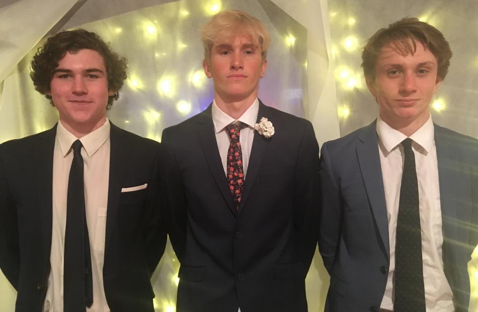 Bailey Conway (17), Finn Geddes (18) and Louis Jefferson (17), all of Alexandra. 