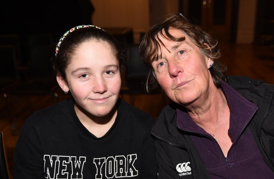 Perla Larsen (12) and her grandmother Carol Larsen, both of Dunedin.