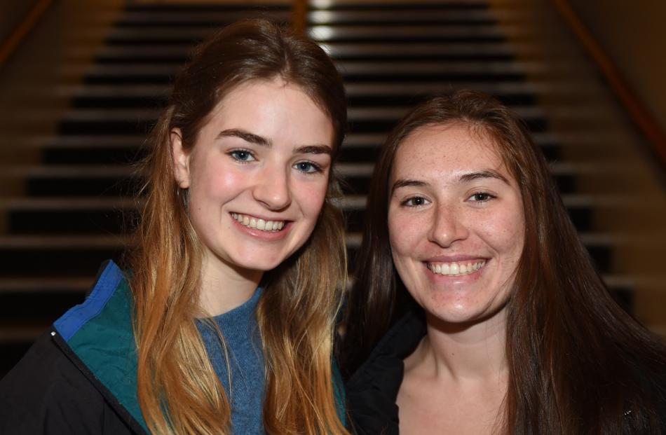 Stephanie Post (17) and Molly Greaves (19), both of Dunedin.