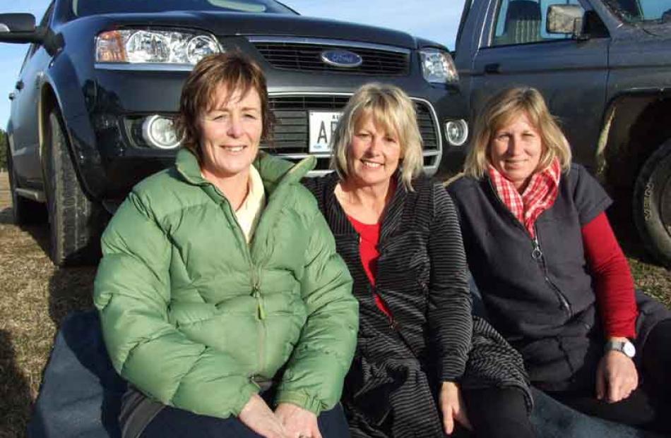 Deb Dougherty, of Clyde, Natalie Blakely, of Waipiata, and Belinda Scott, of Ranfurly.