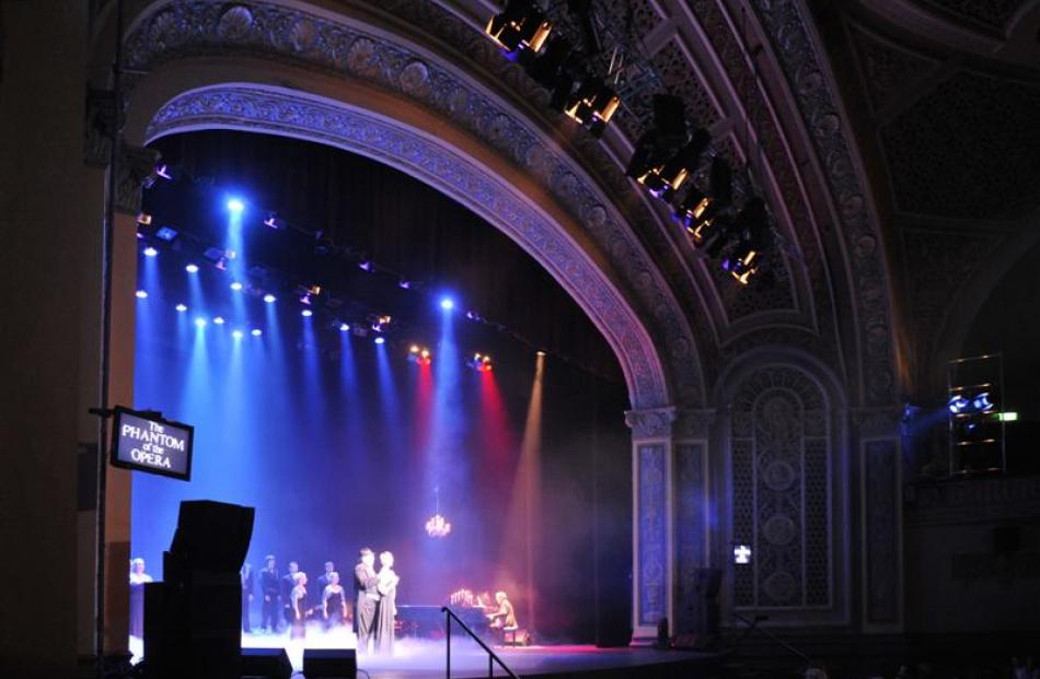 Theatre-goers enjoy the refurbished splendour of Dunedin's Regent Theatre during a special...
