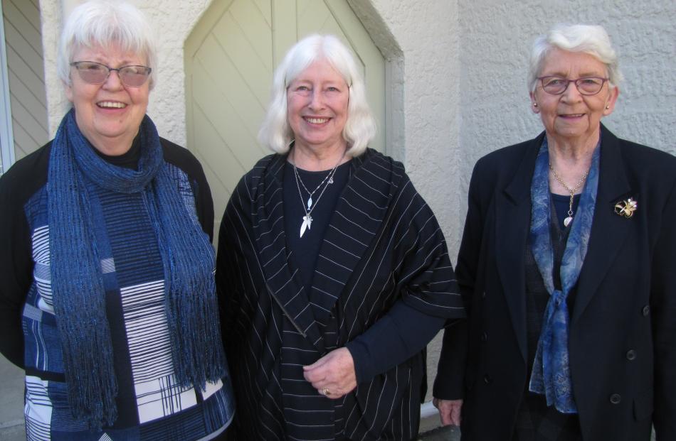 Kay Pringle, of Alexandra, the Rev Carol Grant, of Dunedin, and Dawn Becker, of Clyde.