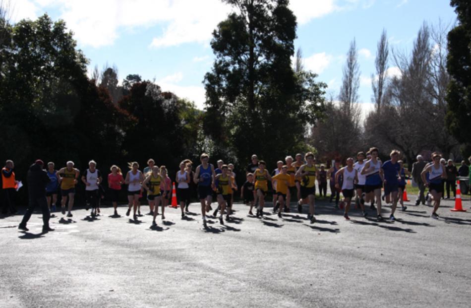 Start of the 2019 Southland Road Running Championsghips at the Boat Harbour, Te Anau.  Photo:...