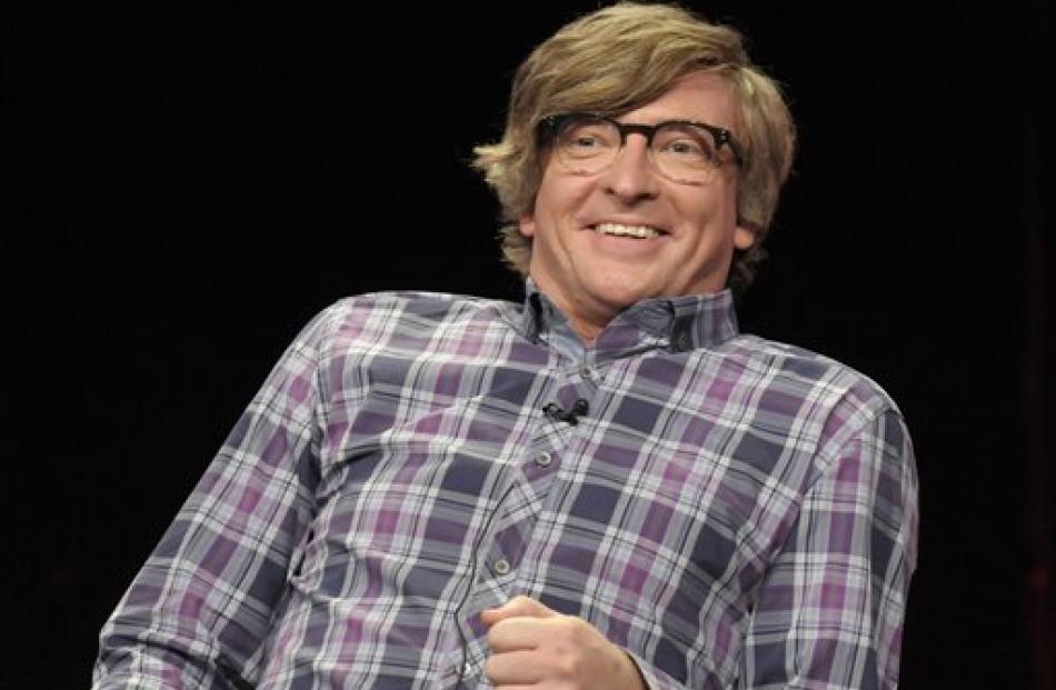 New Zealand actor Rhys Darby speaks during a panel at the The Television Critics Association 2011...