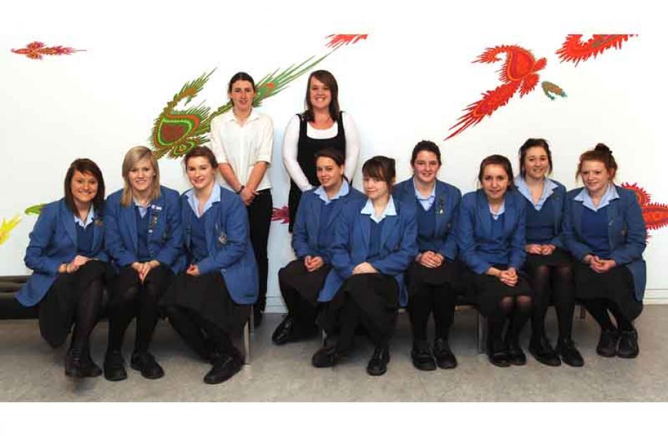 Queen's High school pupils who catered for the event.