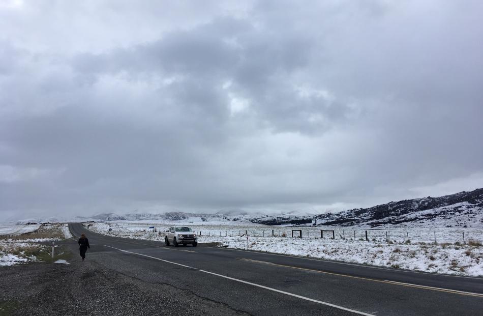 Snow has settled around Oturehua in the Maniototo. Photo: Pam Jones