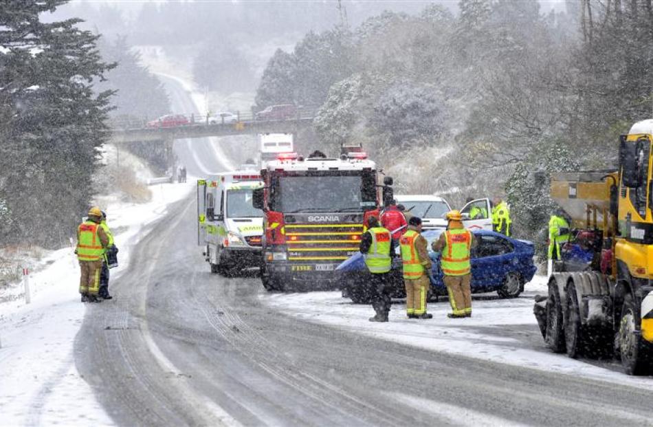 Five people were taken to Dunedin Hospital as a precautionary measure following a two-car...