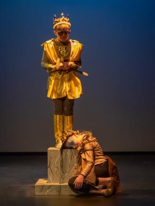 Rangiora's Hartley School of Performing Arts pupils Jasper Atkin, left, as The Happy Prince, with...