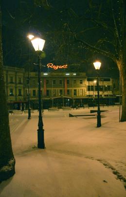 The city centre in Dunedin on Sunday night. Photo Mark McLeod