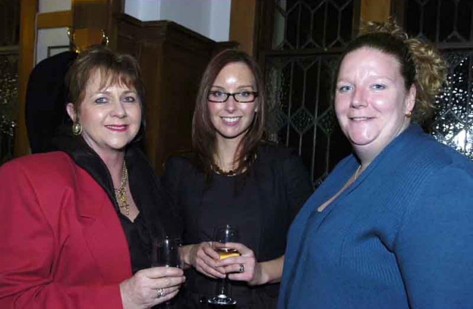 Pictured from left Cheryl Williams, Haley van Leeuwen both of Dunedin and Sarah Hyne of the High...