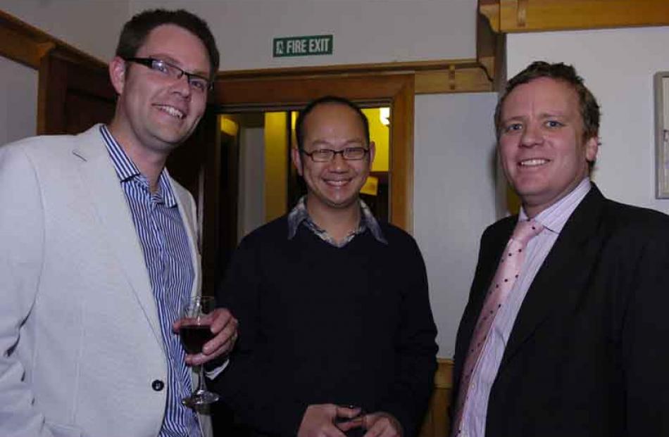 Pictured from left Nigel Bamford, Jason Leong, Hamish Findlay all of Dunedin