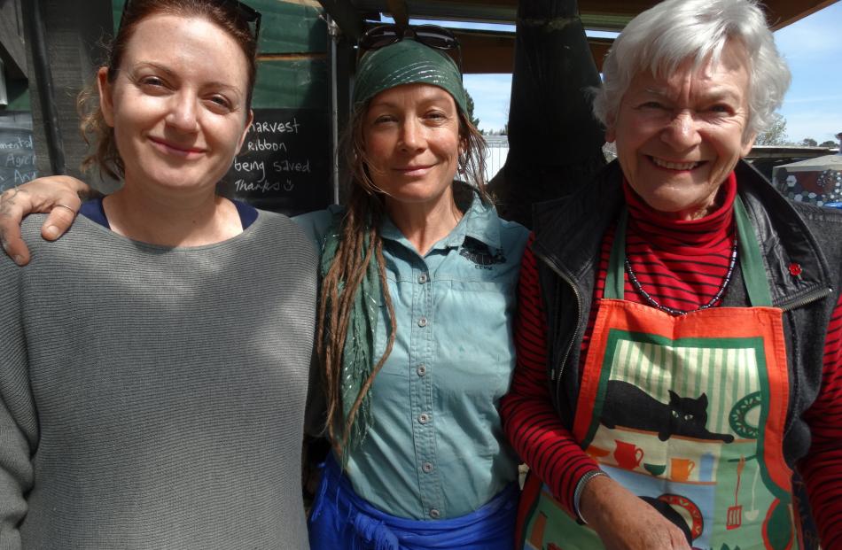 Rebecca Hyzl, Ra McRostie and Barbara Stevenson, all of Oamaru.