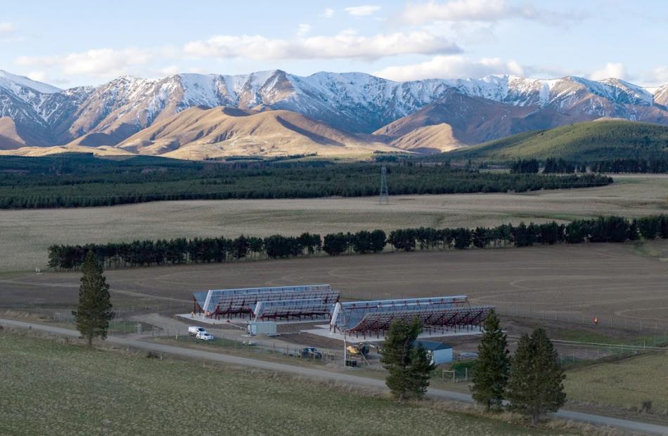 LeoLabs' space radar sits beneath a Maniototo sky, near Naseby. PHOTO: LEOLABS