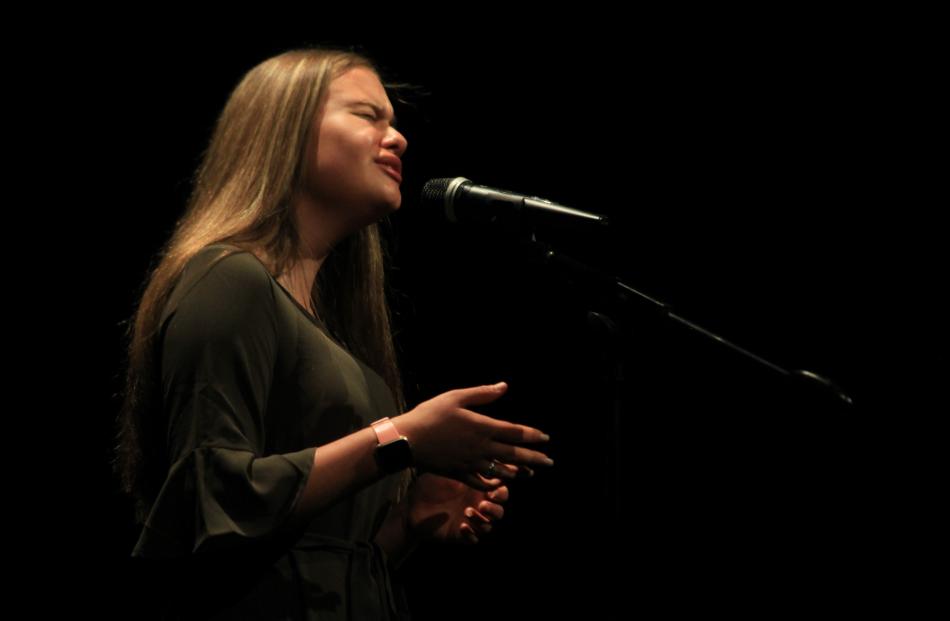 Bella Phillips sings at ‘‘Made in the Waitaki’’ at the Oamaru Opera House on Thursday night....