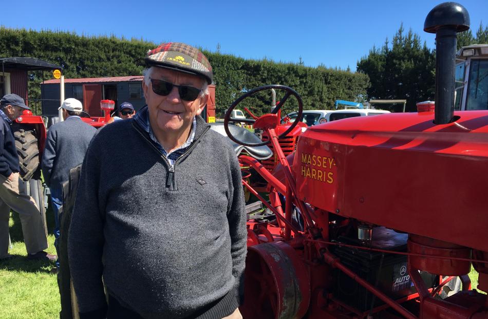 Clem Lewis, of Lincoln, drove his 1952 Massey-Harris 744 tractor to the show.