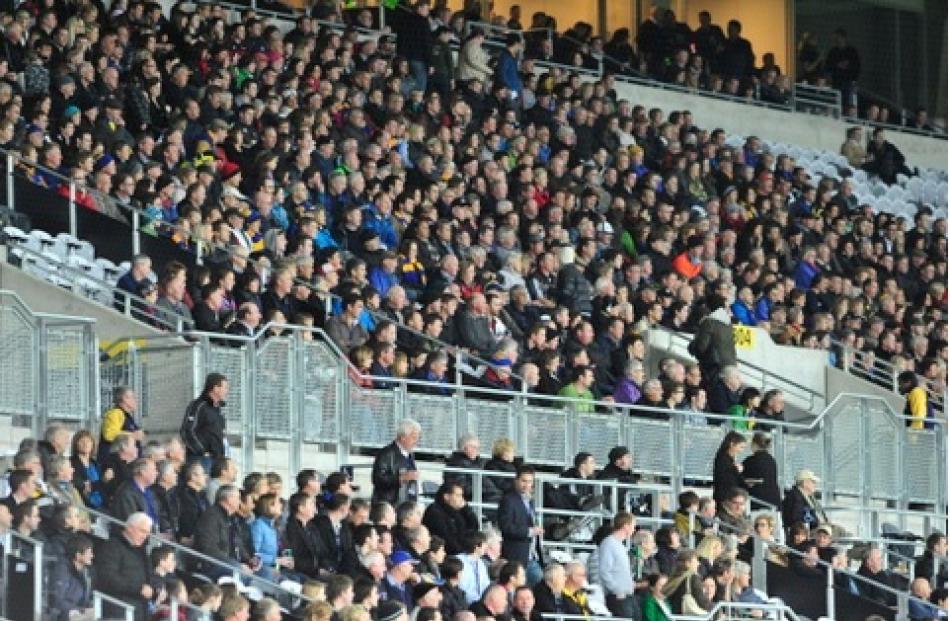 The crowd in the south stand. Photo by Craig Baxter