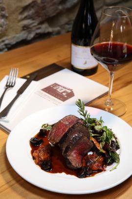 A peppered stonefruit venison loin dish featured at Ophir's Pitches Store as part of the Eat....