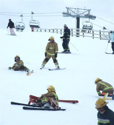The Wanaka team (above, from left), Ben Fewtrell, at bottom, Mark Strang, Adam Clifford and Glen...