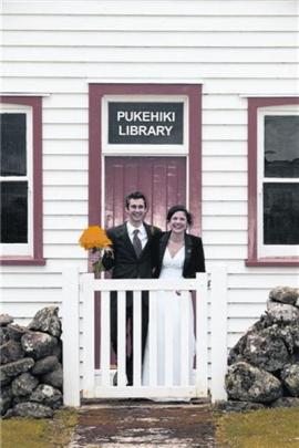 Bissy More and Andy Groom, of Wellington, who were married at Broad Bay last October. Photo by...