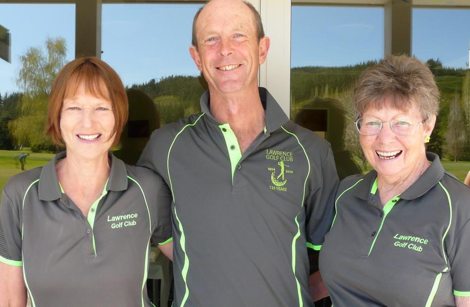 Barbara Chapman, of Lawrence, Geoff Scott, of Waitahuna, and Denise Neilan, of Lawrence.