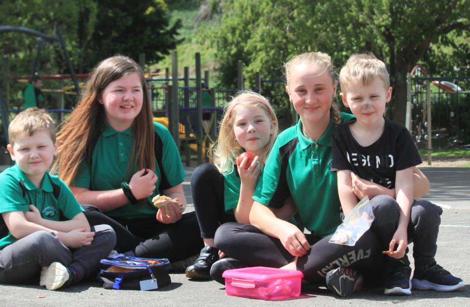 Max Morgan (5), of Oamaru, Ainslee Ludemann (12), of Kauru Hill, Emily Moss (8), of Maheno,...