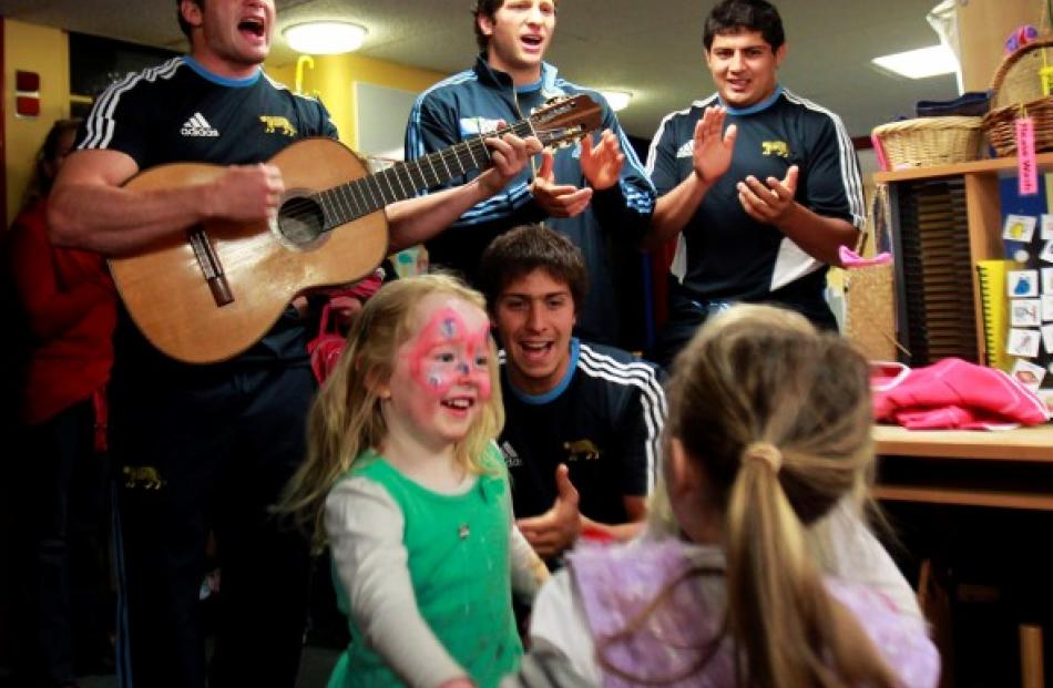 Players (left to right) Agustin Gosio, Genaro Fessia, Maximiliano Bustos and Lucas Gonzalez (C,...