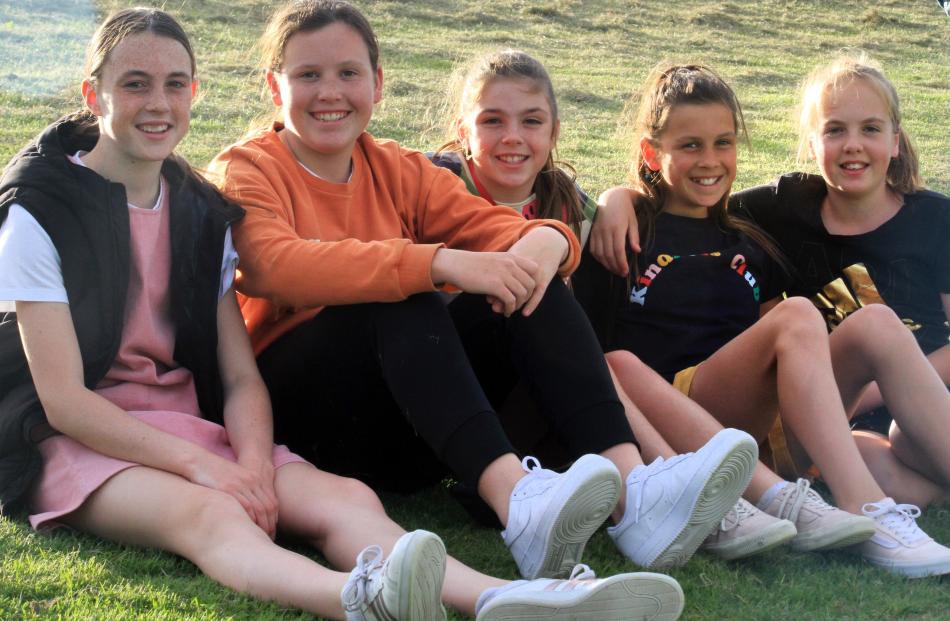 Olivia Mavor (13), Emma Fox (13), Lucy Mavor (11), Ruby Fox (11) and Millie Rushton (11), all of...