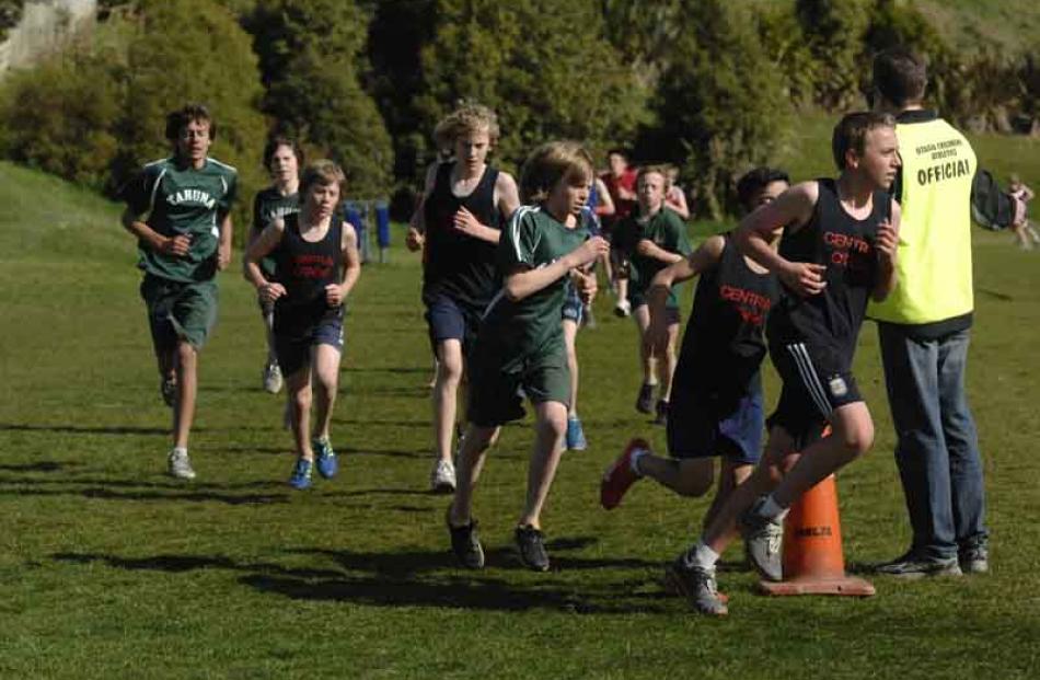 Competitors in the Year 8 boys' section.