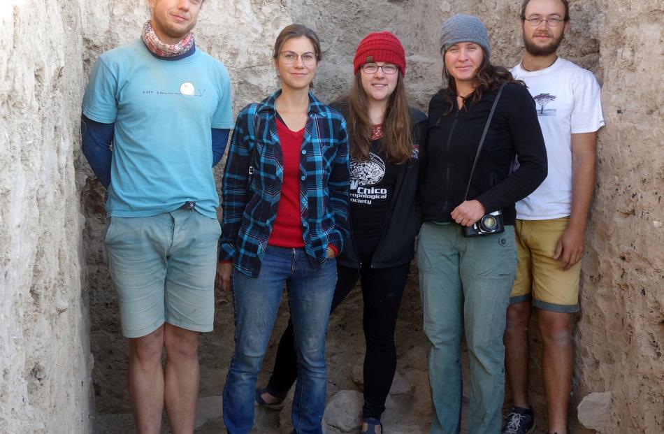 The team of academics who worked on the site are (from left) Ladislav Damasek, Marketa Smolkova,...